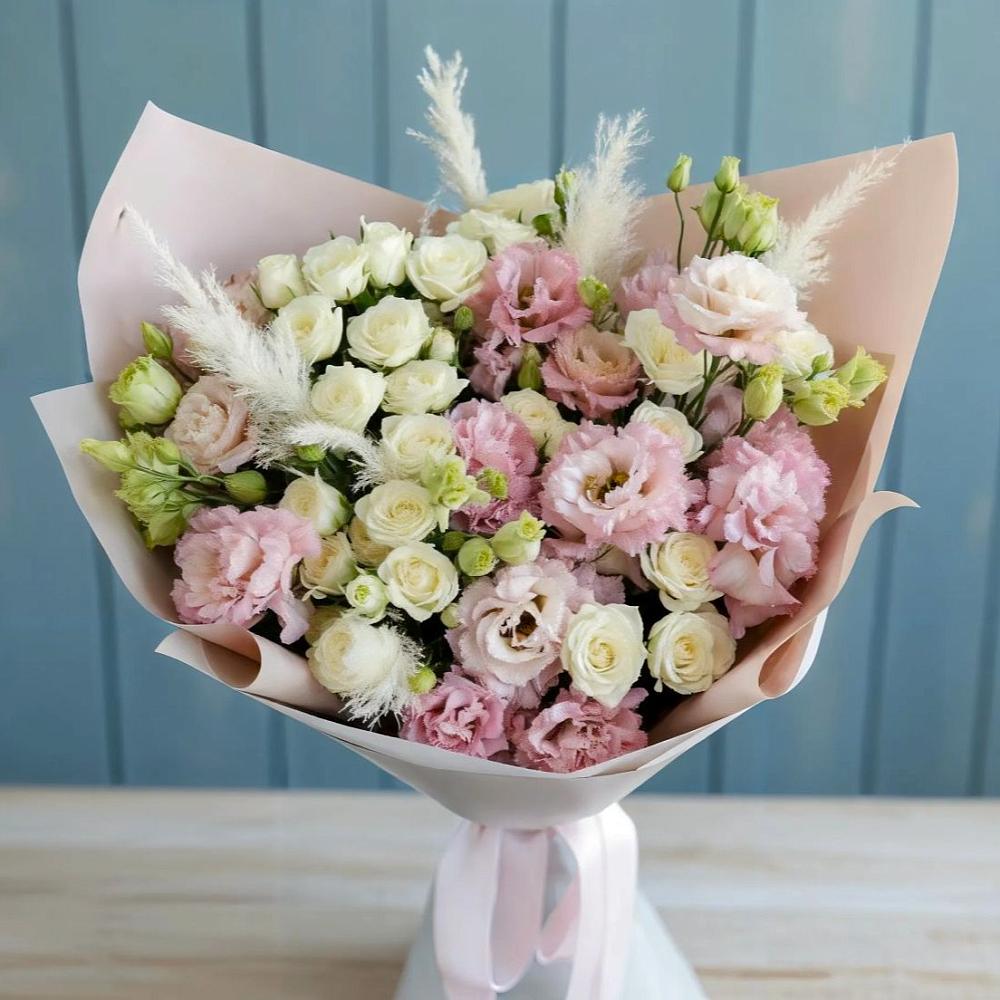 Букет цветов из: Альстромерии и Розы в Фатеево