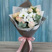 Букет цветов из:  Хризантемы и Розы #REPLACE_PRED# Фатеево