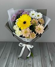 Букет цветов из:  Розы, Герберы и Хризантемы в Фатеево