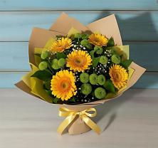 Букет цветов из:  Герберы и Хризантемы в Фатеево