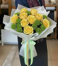 Букет цветов из:  Хризантемы и Розы в Фатеево