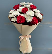 Букет цветов из:  Розы и Хризантемы в Фатеево