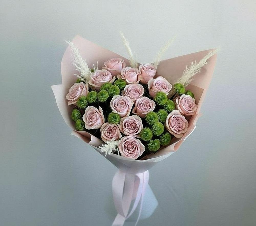 Букет цветов из: Розы и Хризантемы в Фатеево