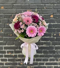 Букет цветов из:  Герберы и Хризантемы в Фатеево