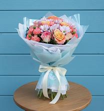 Букет цветов из:  Хризантемы и Розы в Фатеево