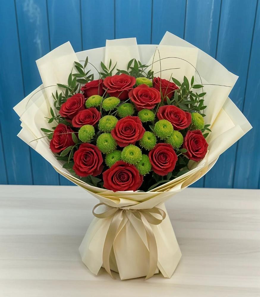 Букет цветов из: Розы и Хризантемы в Фатеево