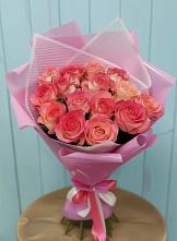 Букет 15 Розовых роз Равель в Фатеево