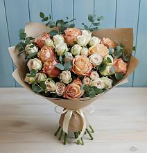 Букет цветов из:  Альстромерии и Розы в Фатеево